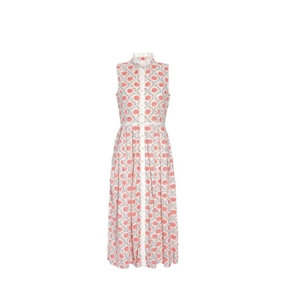Daydress Isla Maxi Dress Rose Floral Ogee Sleeveless Size Large